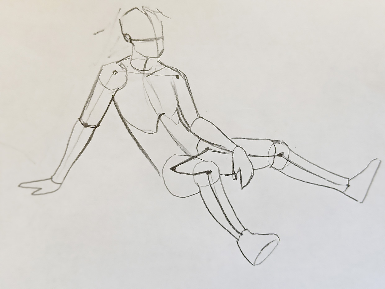 Нарисовать сидящего человека поэтапно карандашом для начинающих
